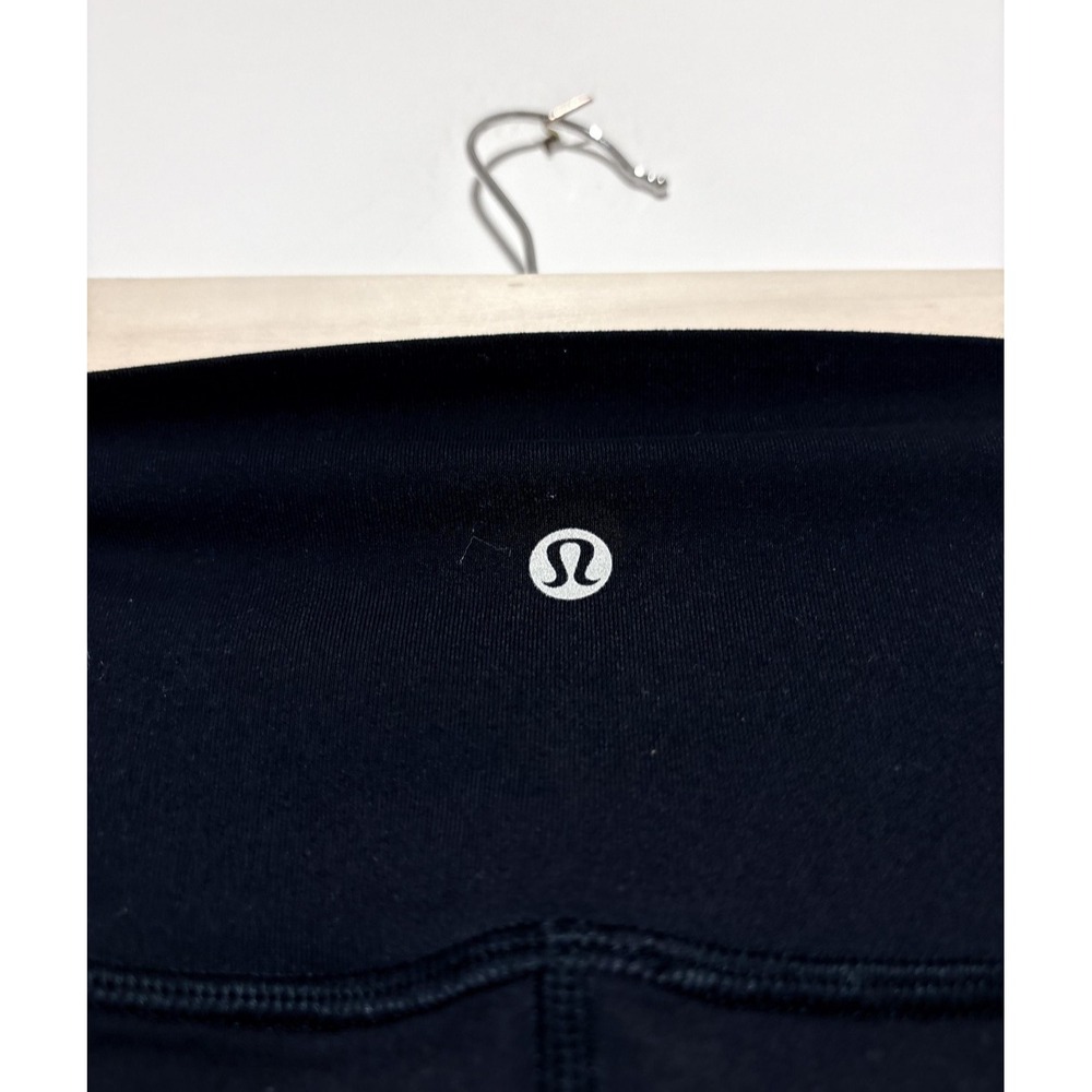 Lululemon Pants Womens 4 Black Mesh Panel Moto High Rise Leggings Yoga Athletic - Picture 4 of 6